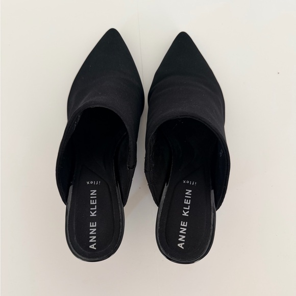 Anne Klein Black Kitten Heels Mules Size 8 - Picture 8 of 16